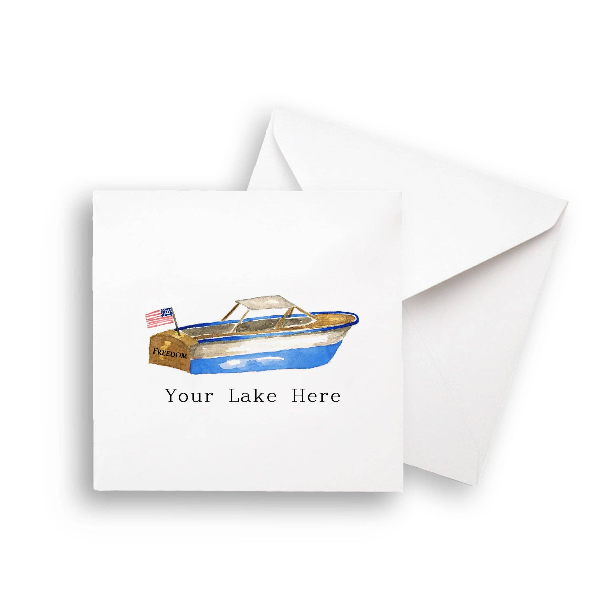 Blue Freedom Boat with Location