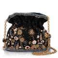 Le Jardin beaded floral crossbody bucket bag