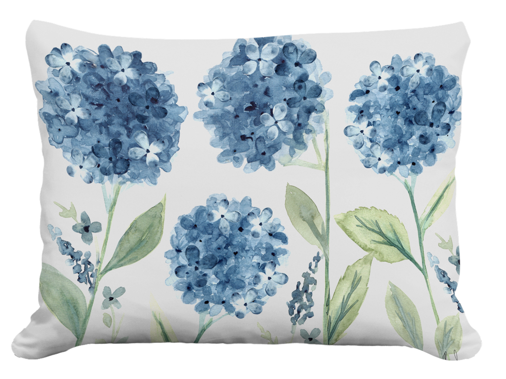 Pillow - Hydrangea Field - indoor / outdoor cushion