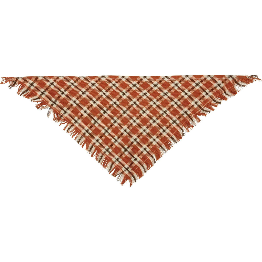 Fall Plaid Small Pet Bandana Set