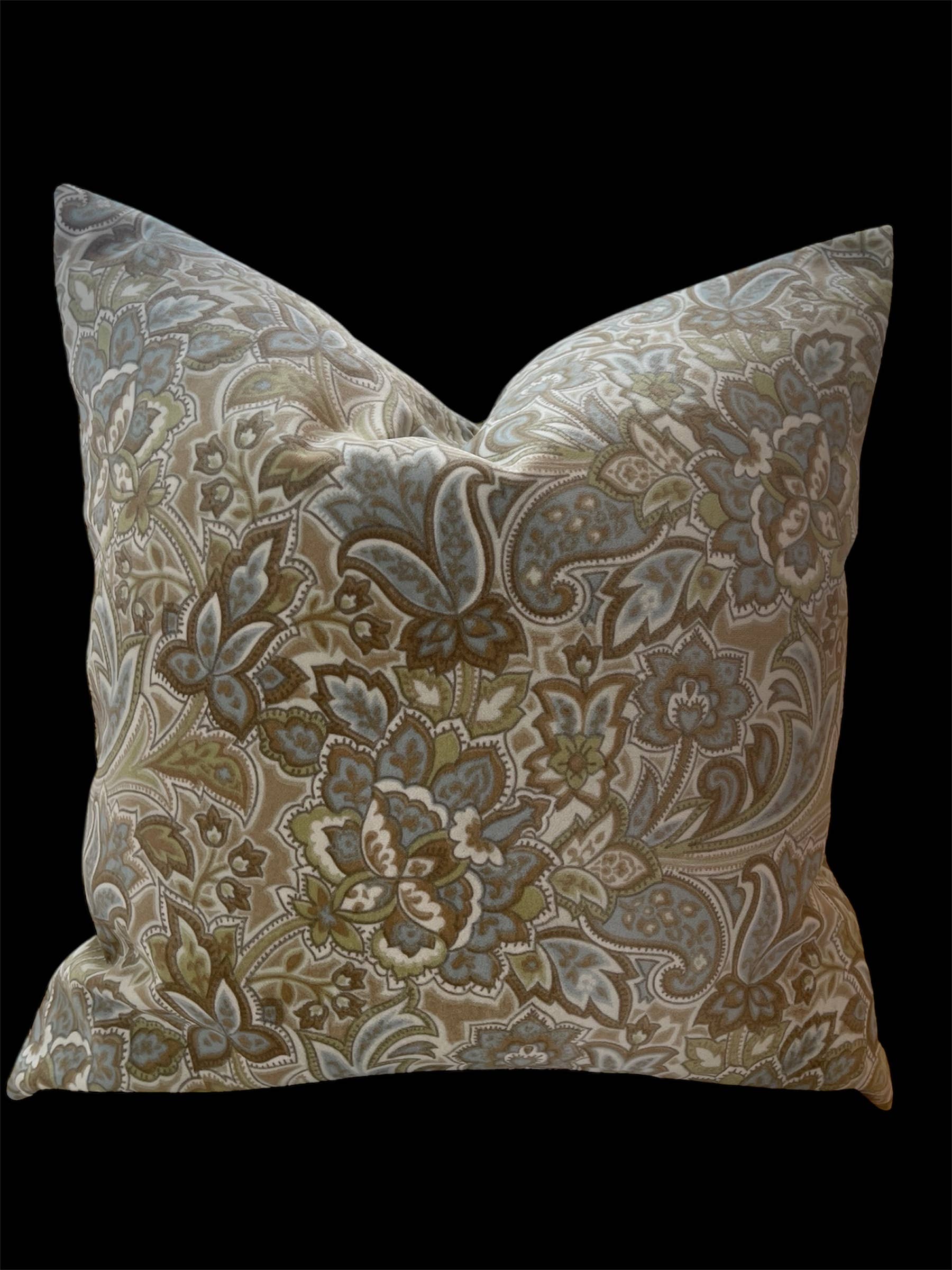 Delilah Floral Throw Pillow with Feather Insert 