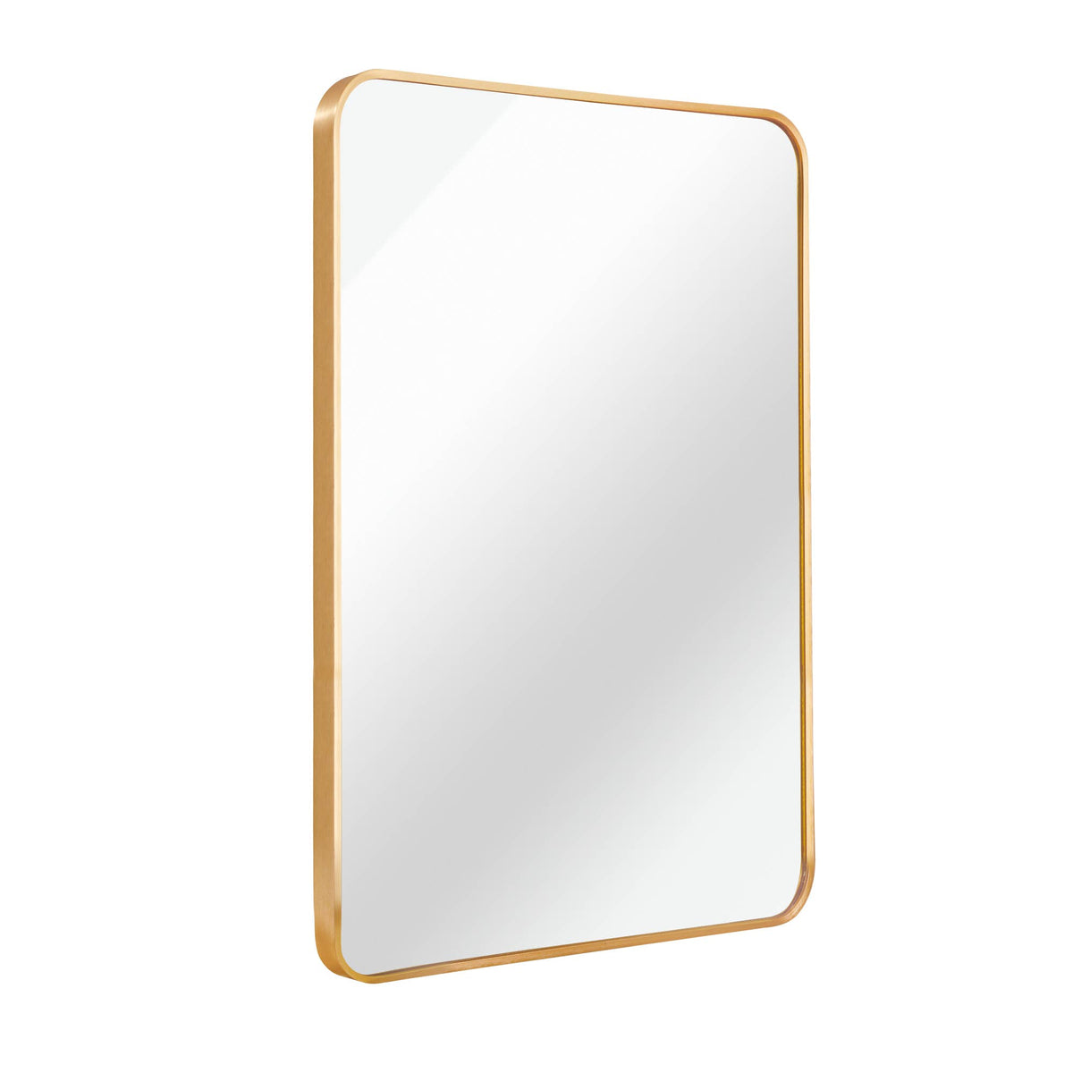 24x32 Gold Metal Framed Rectangular Bathrrom Mirror for Wall