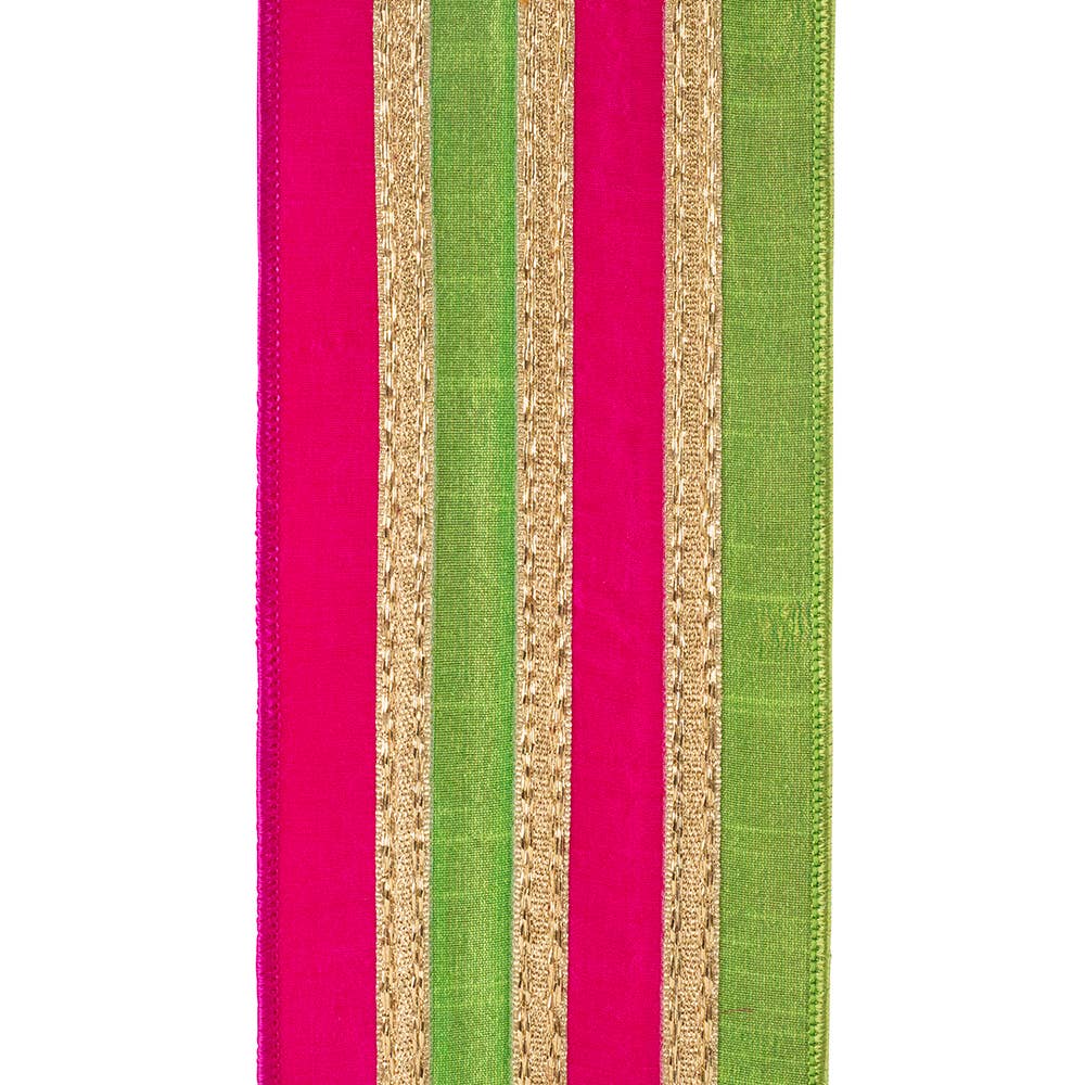 Stripe Trimming Overlay Dupioni Deluxe Wired Edge, 4"