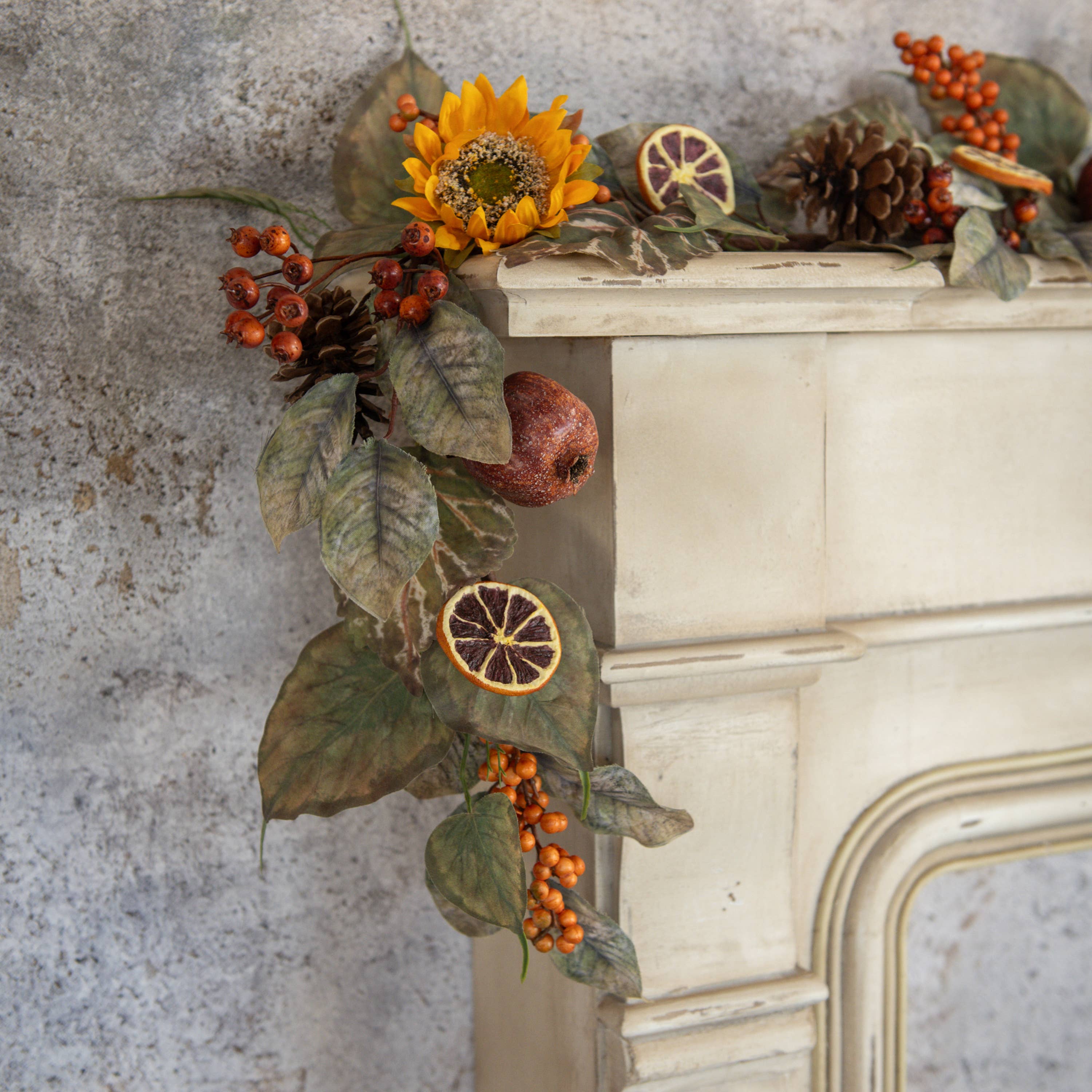 6' ORANGE SLICE & SUNFLOWER GARLAND
