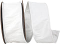 Dupioni Supreme Wired Edge, White, 2-1/2 In, 20 Yards
