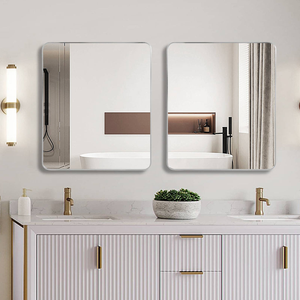 Silver 30 "x36" Rectangular Bathroom Wall Mirror