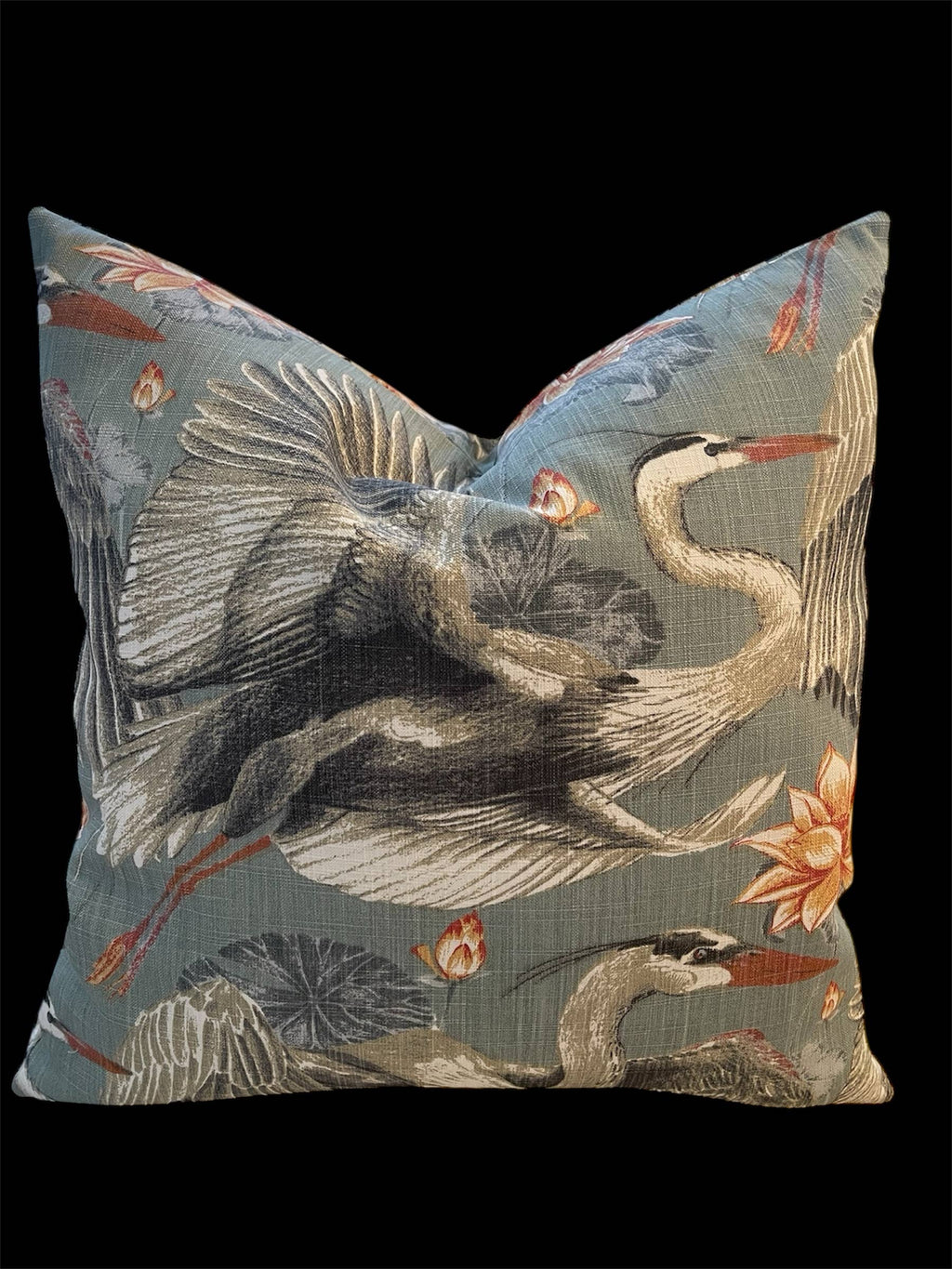 Annette Crane Pillow with Feather Insert 