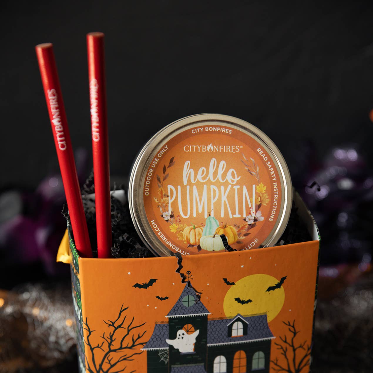 Fall “Hello Pumpkin” City Bonfires® Portable Fire Pit