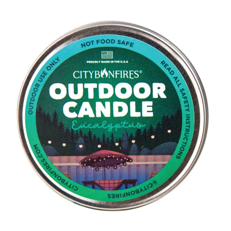 Eucalyptus Outdoor Candle – Bug-Repelling Soy 14oz