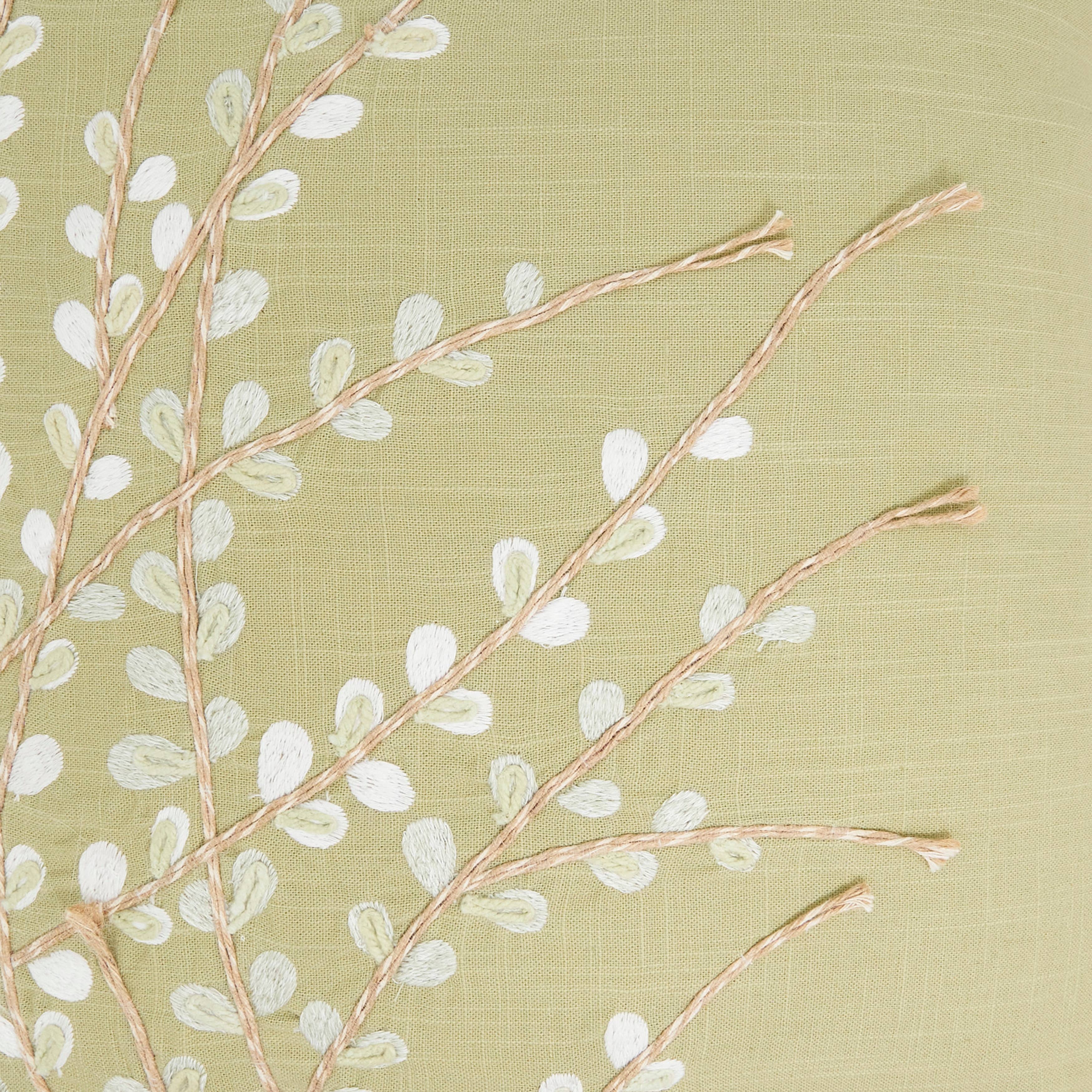 Embroidered Floral Pillow