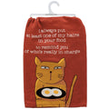 One Of My Hairs In Food Kitchen Towel