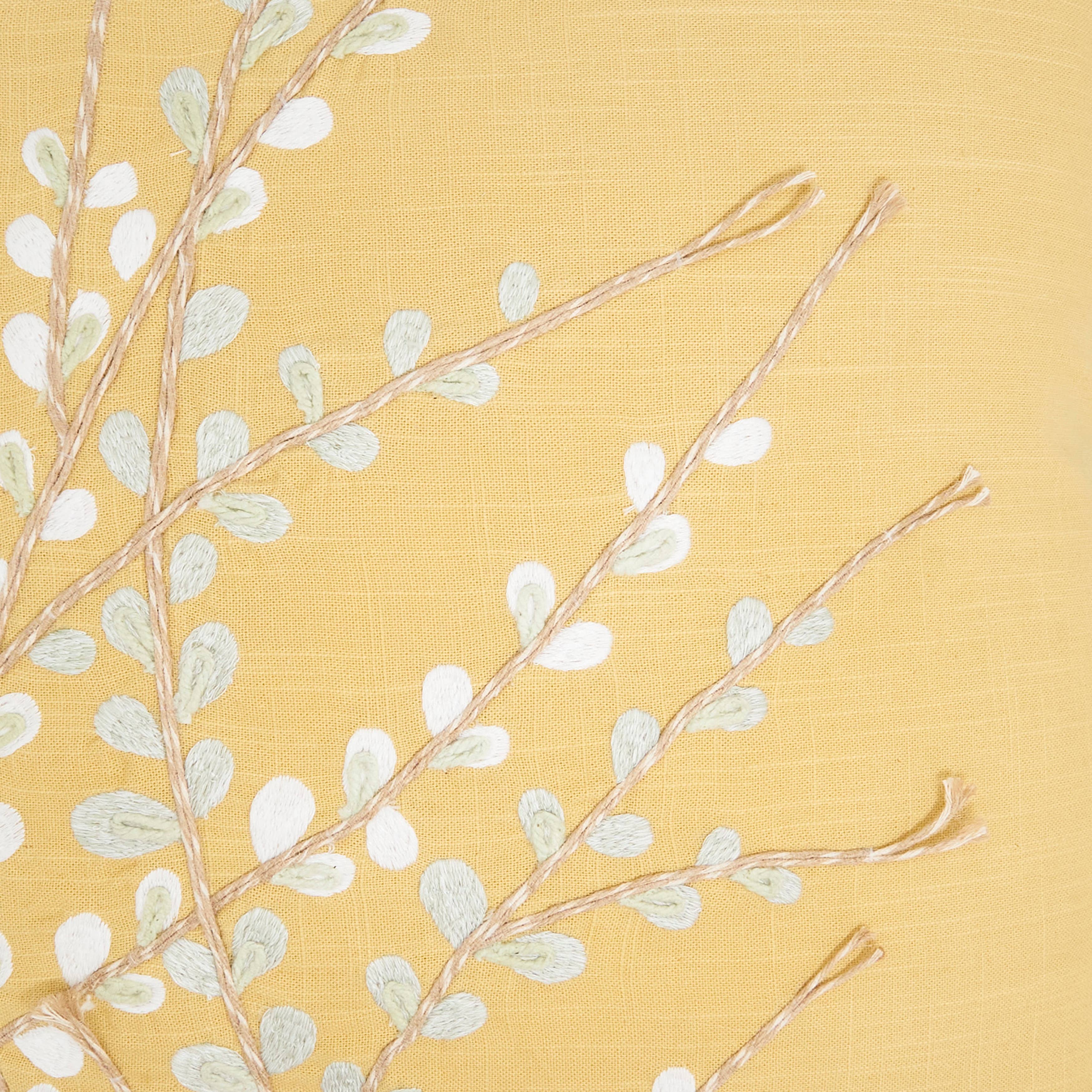 Embroidered Floral Pillow