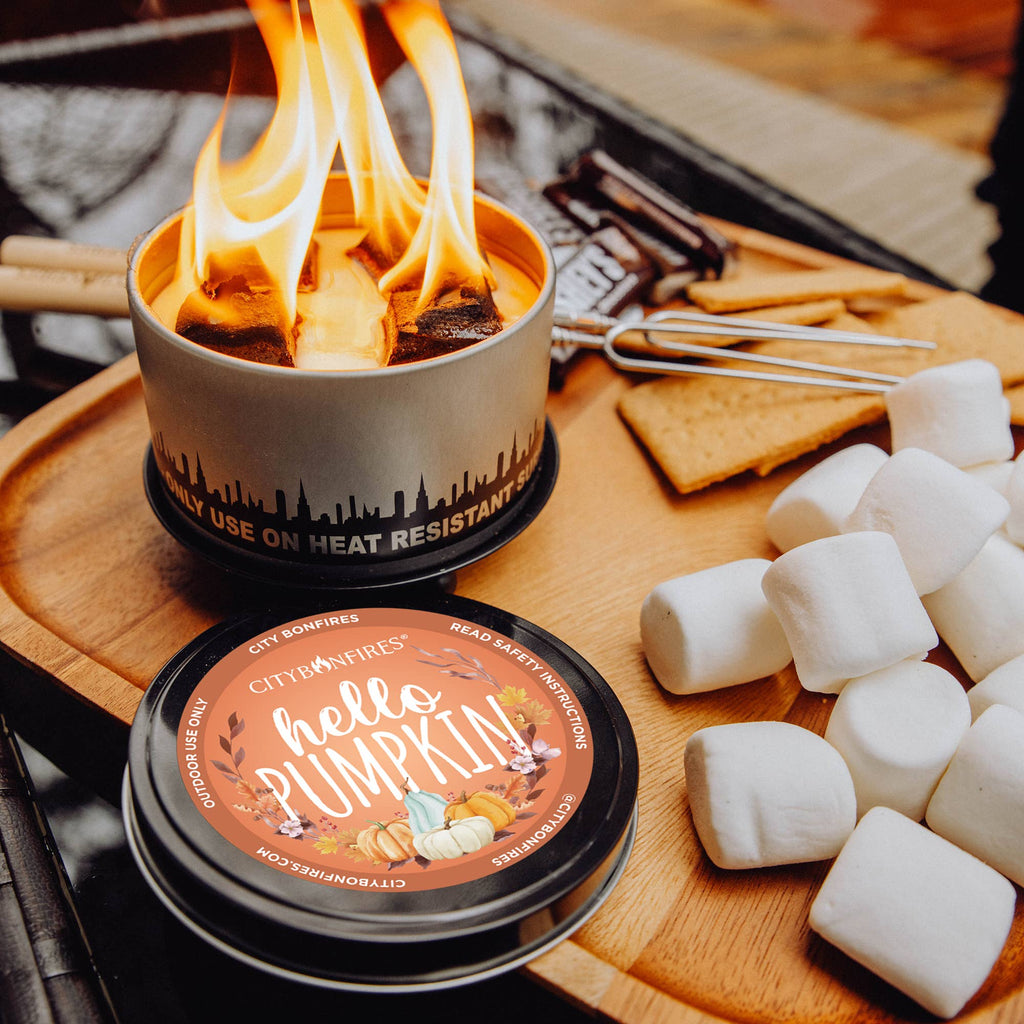 Fall “Hello Pumpkin” City Bonfires® Portable Fire Pit
