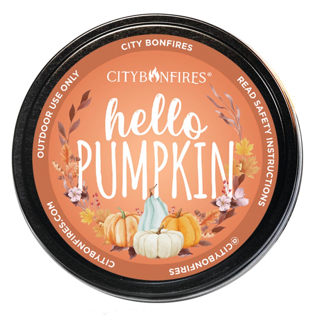 Fall “Hello Pumpkin” City Bonfires® Portable Fire Pit