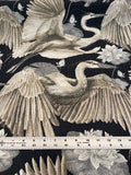 Hollis Crane & Floral Pillow with Feather Insert - Custom  