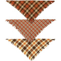 Fall Plaid Small Pet Bandana Set