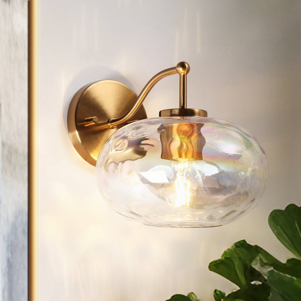 Teveris 1-Light Brass Wall Sconce
