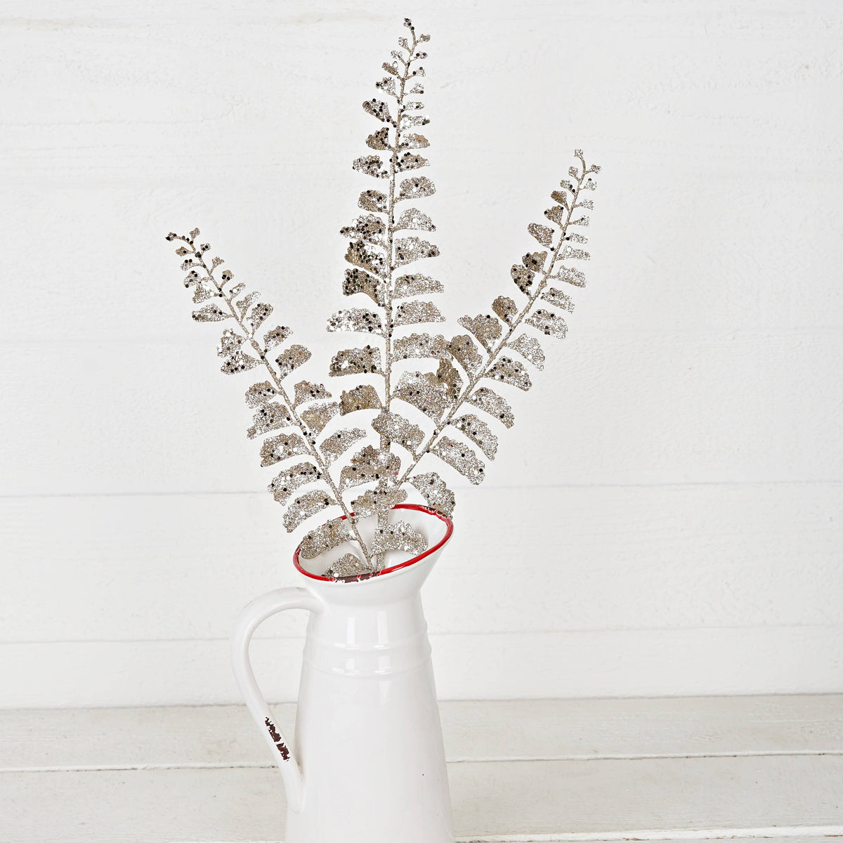 32050-25in Branch-Champagne Glittered Ferns