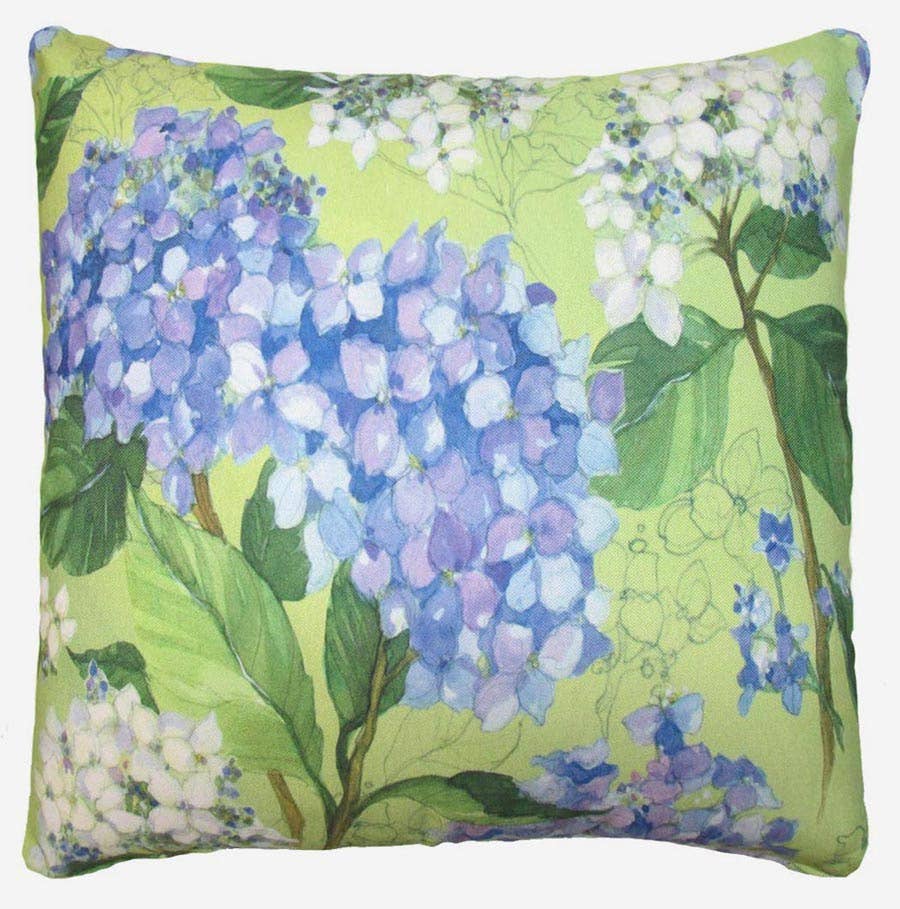 Pillow - Hydrangea Pair - indoor / outdoor cushion