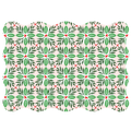 Holly Check Scalloped Rectangle Paper Placemats