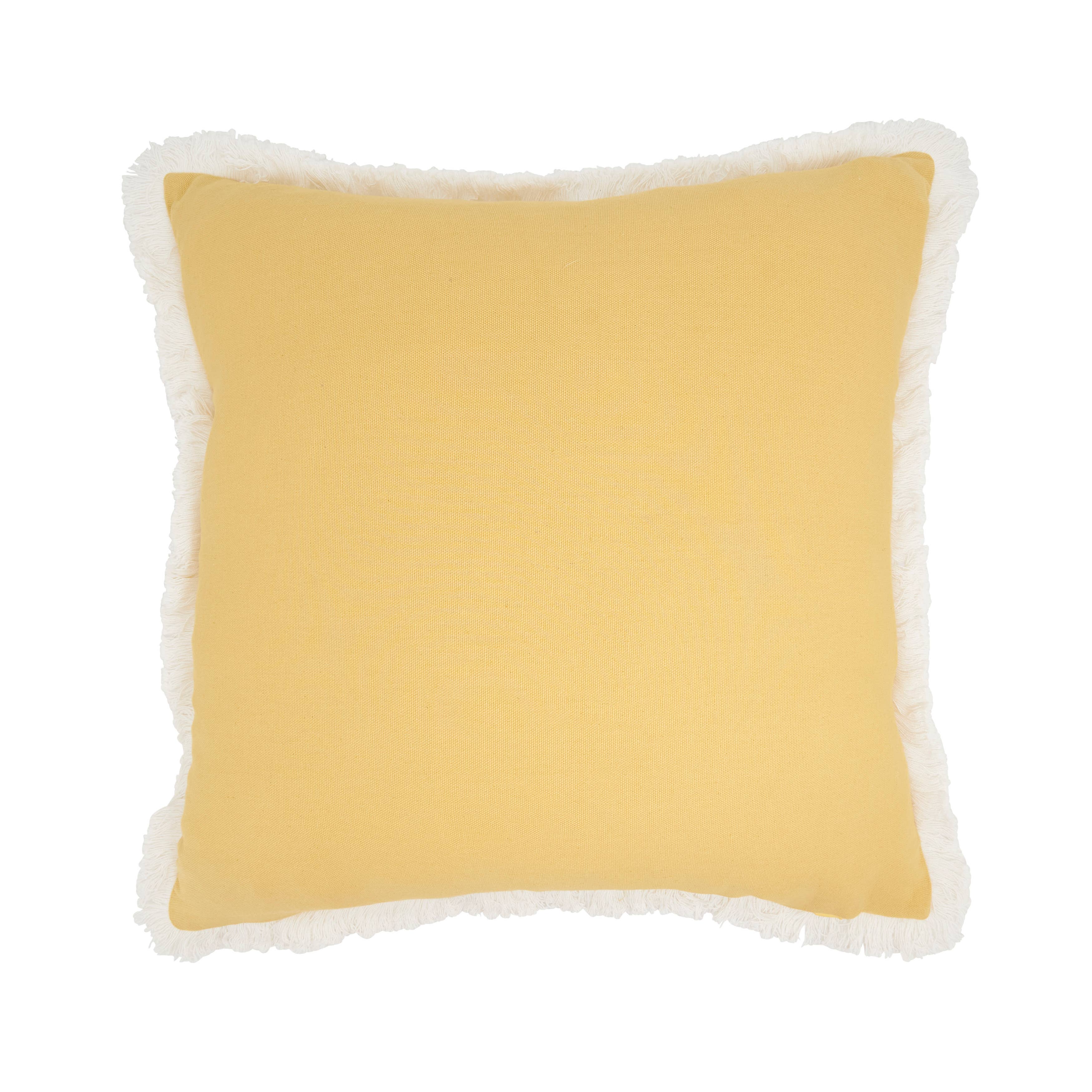 Embroidered Floral Pillow