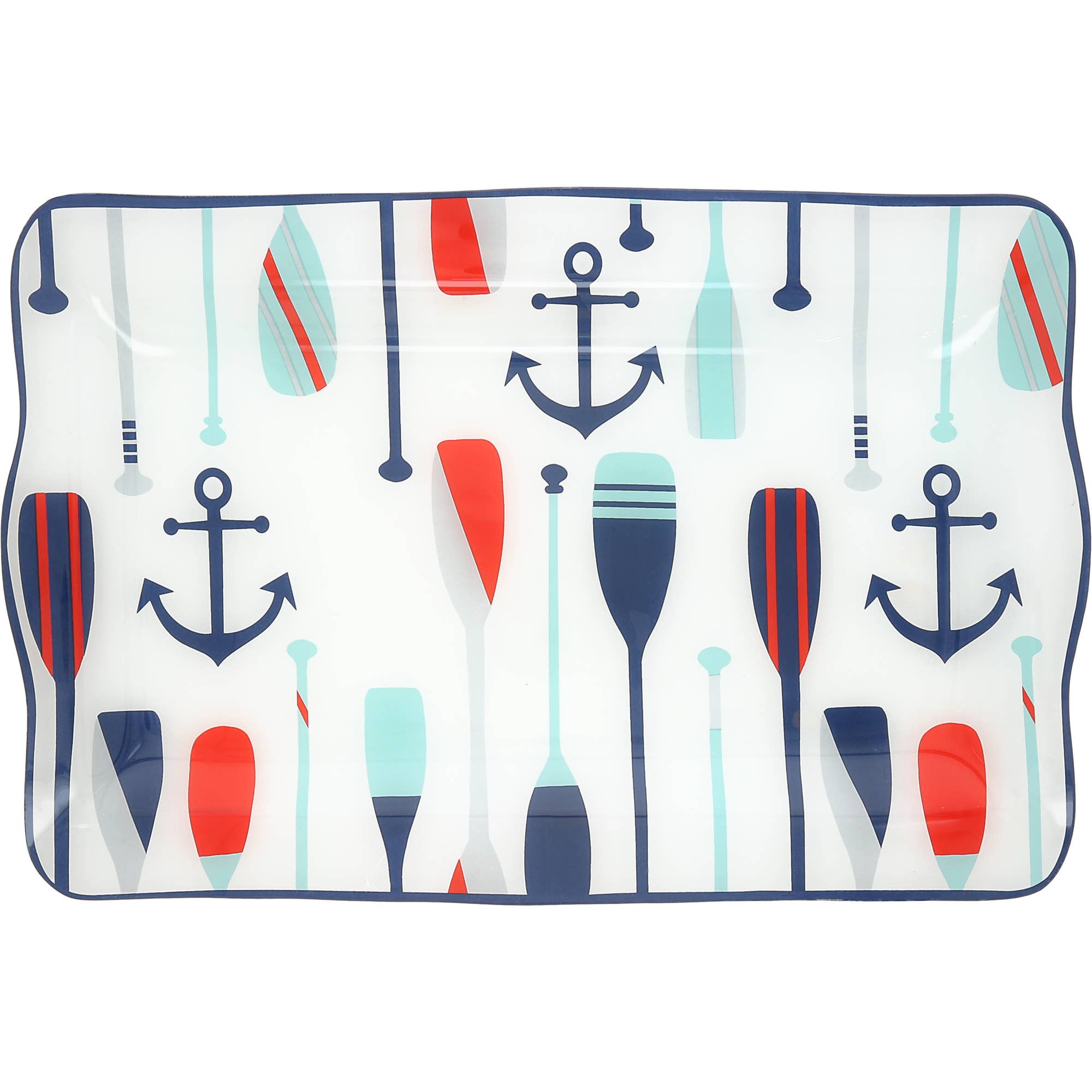 Lake - 16.75" x 11" Glass Serving Tray