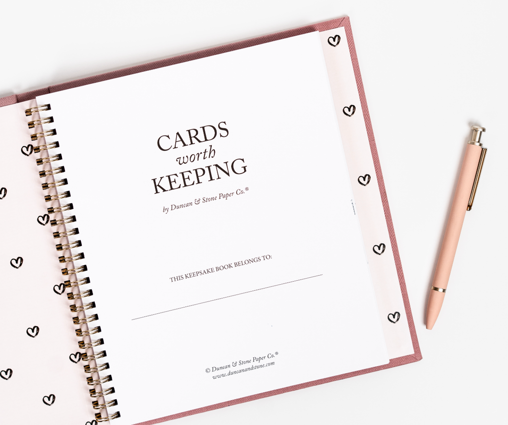 Cards Worth Keeping Journal | Birthday Card Organizer Book
