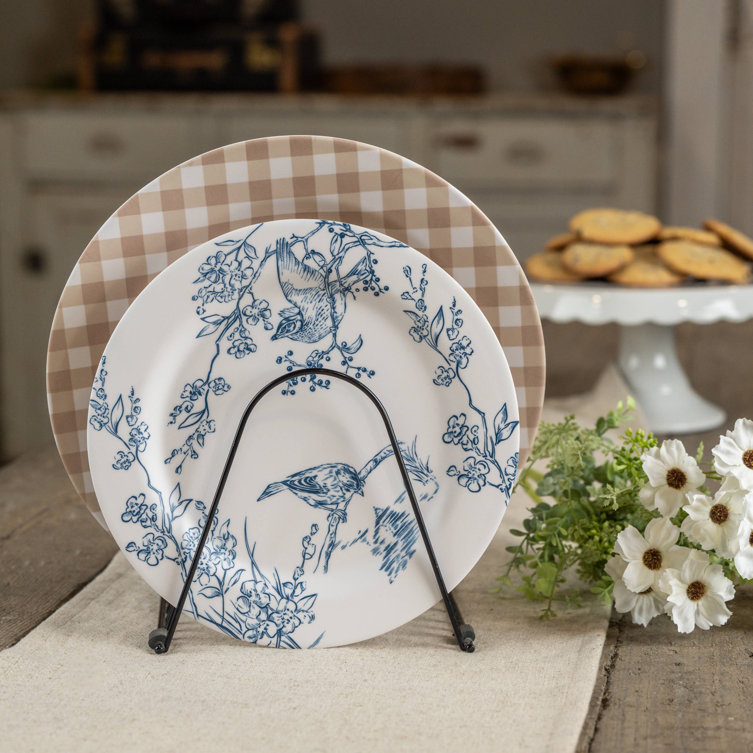 BLUE & WHITE BIRDS PLATE