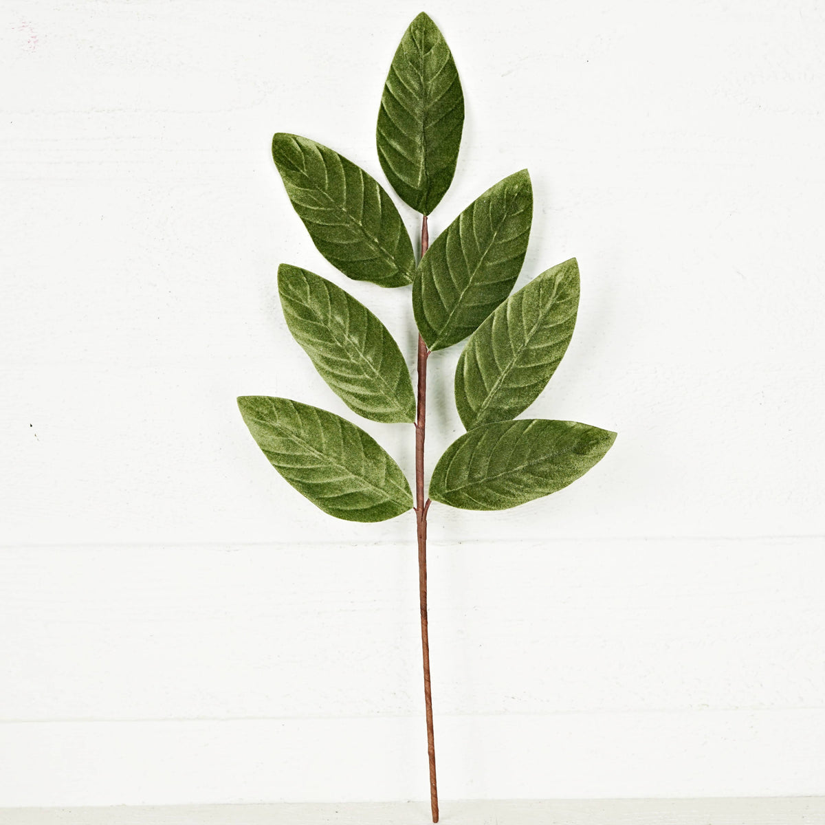 30003- 24in Spray-Green Velvet Magnolia Leaves-