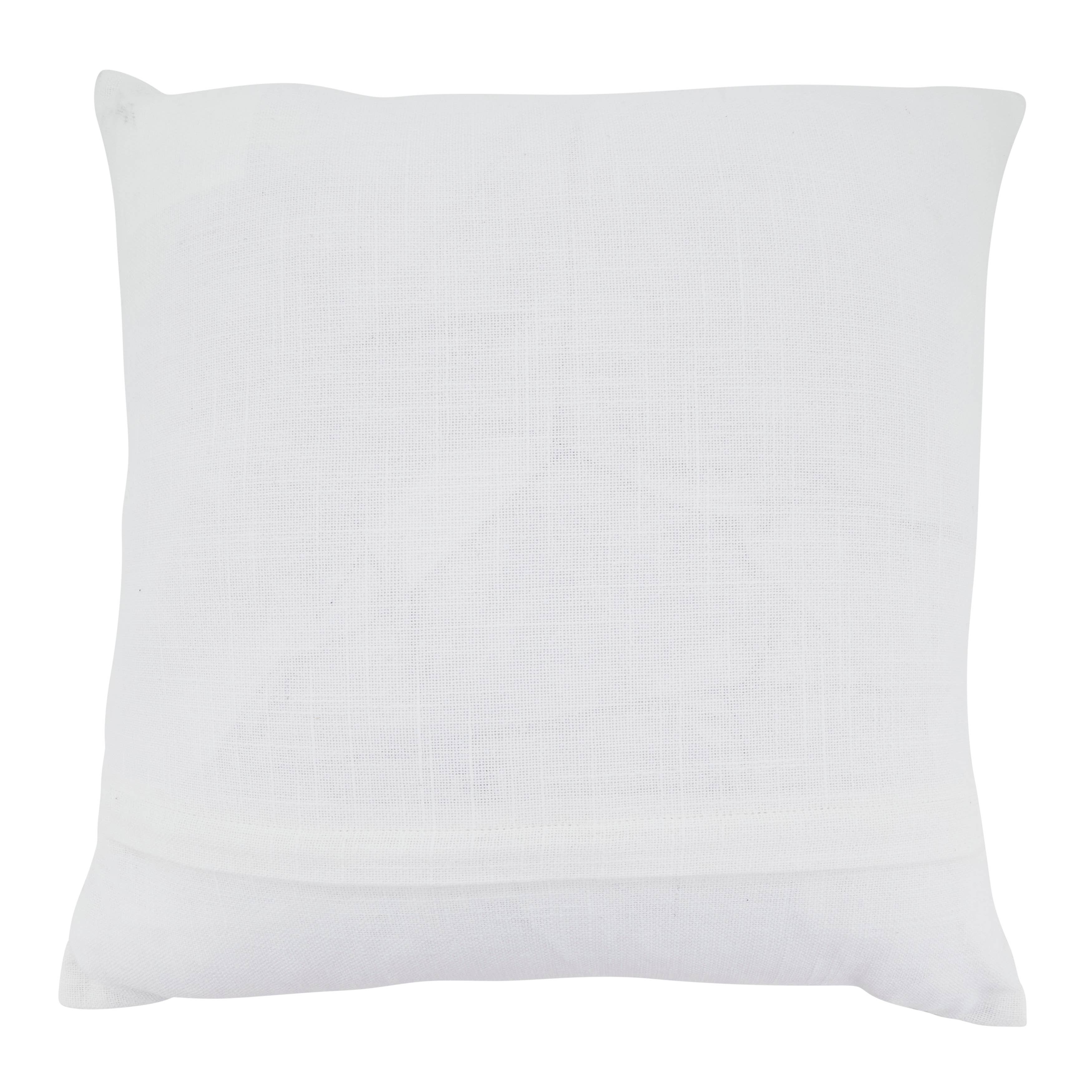 Embroidered Wave Cotton Throw Pillow
