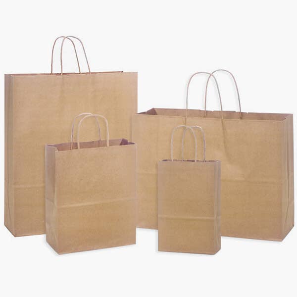 Recycled Brown Kraft Paper Retail Shopping Bags