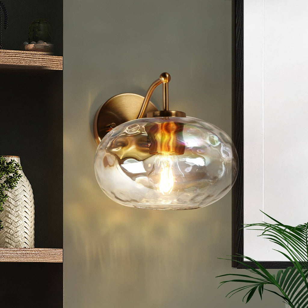 Teveris 1-Light Brass Wall Sconce