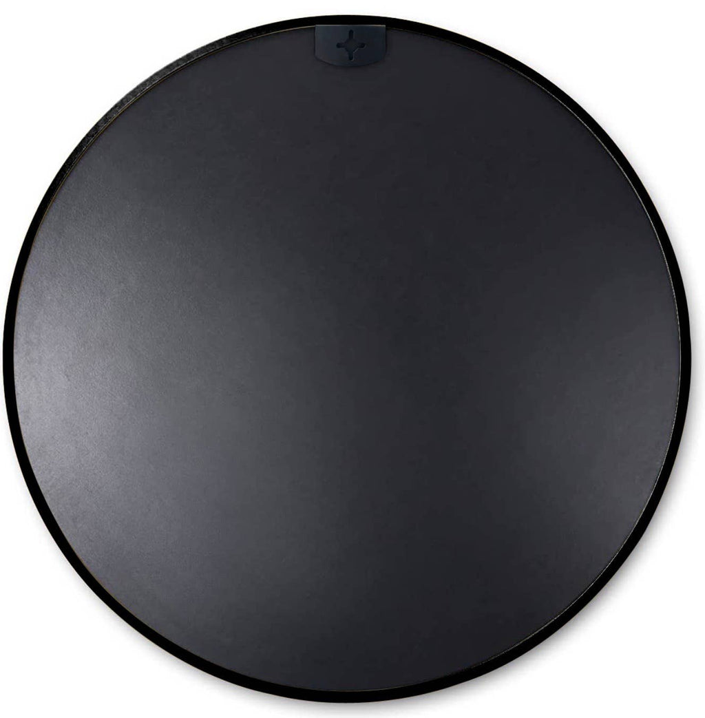 32 Inch Black Metal Framed Round Bathrrom Mirror for Wall