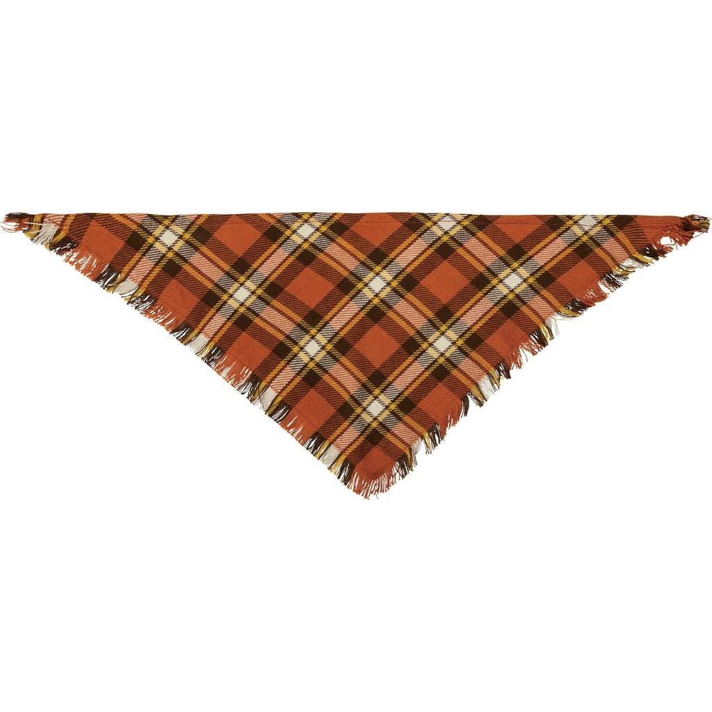 Fall Plaid Small Pet Bandana Set