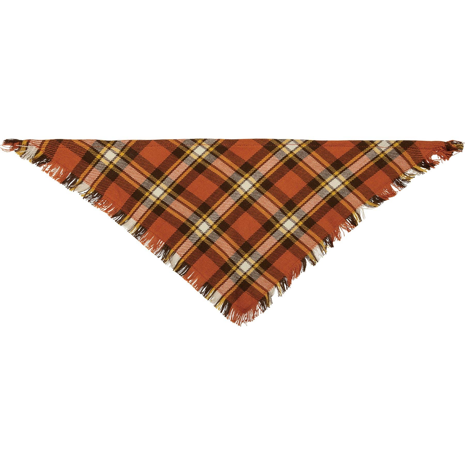 Fall Plaid Small Pet Bandana Set