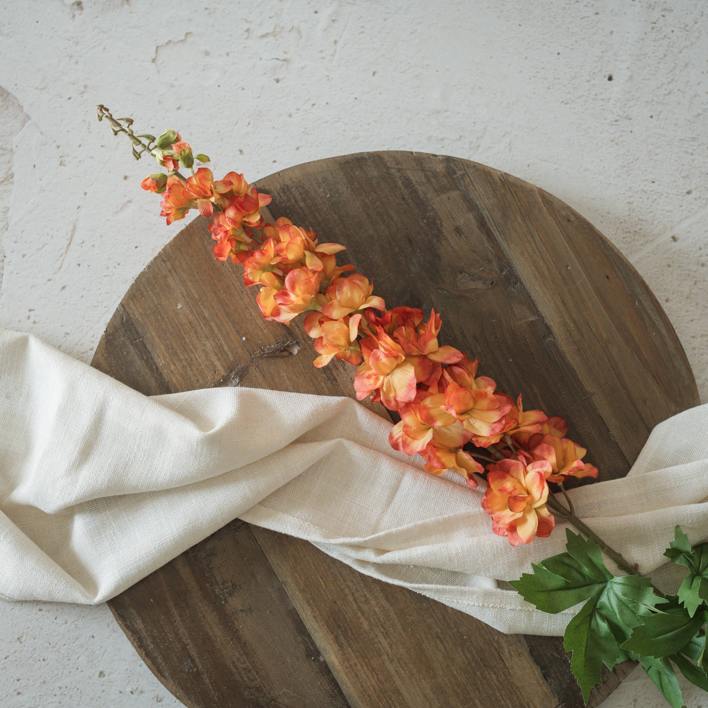 50.5" ORANGE GIANT LARKSPUR STEM