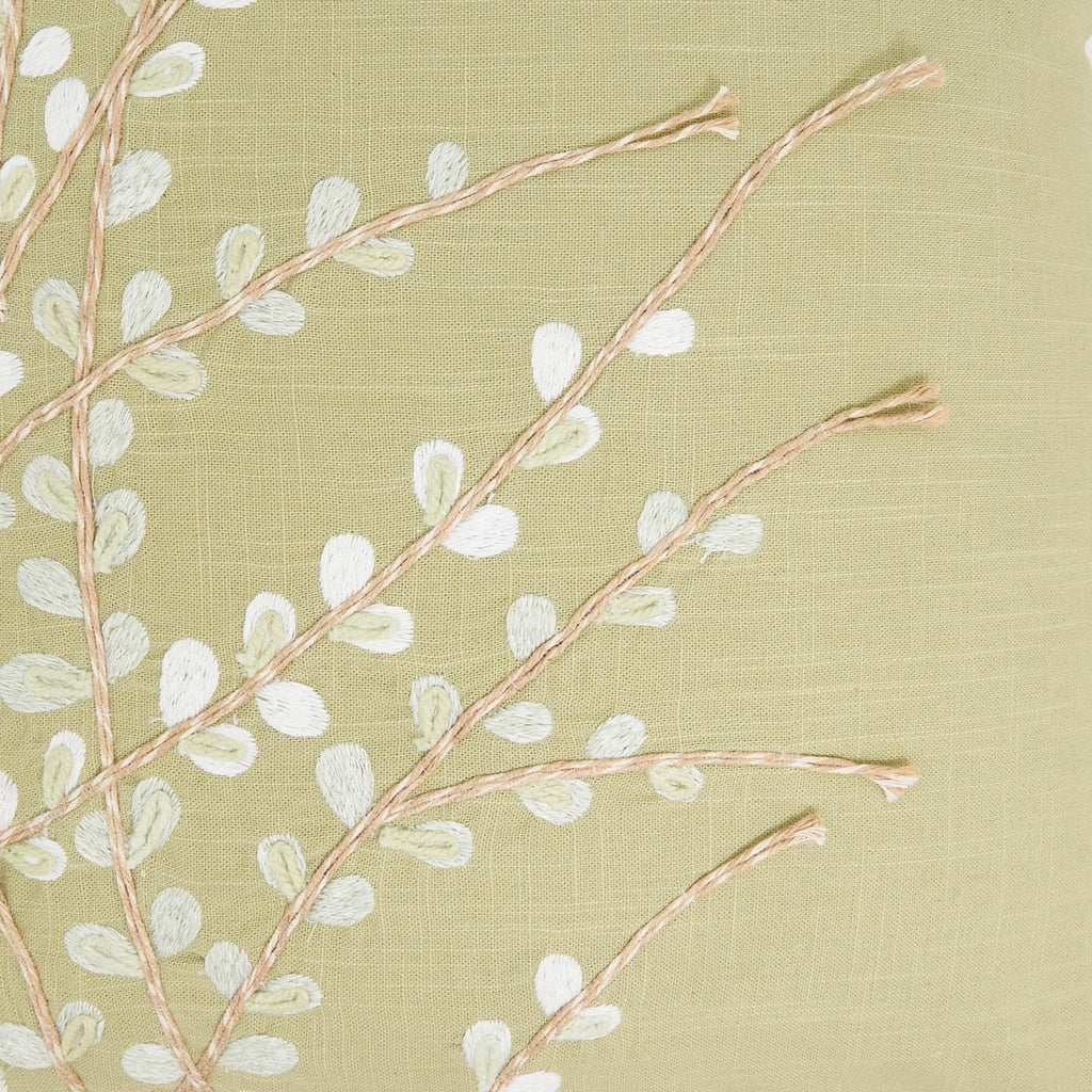 Embroidered Floral Pillow