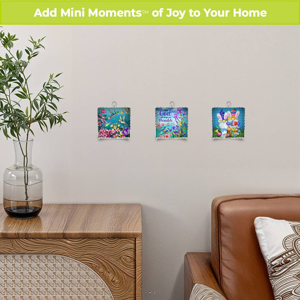 Springtime Hummingbirds Metal Mini Moment