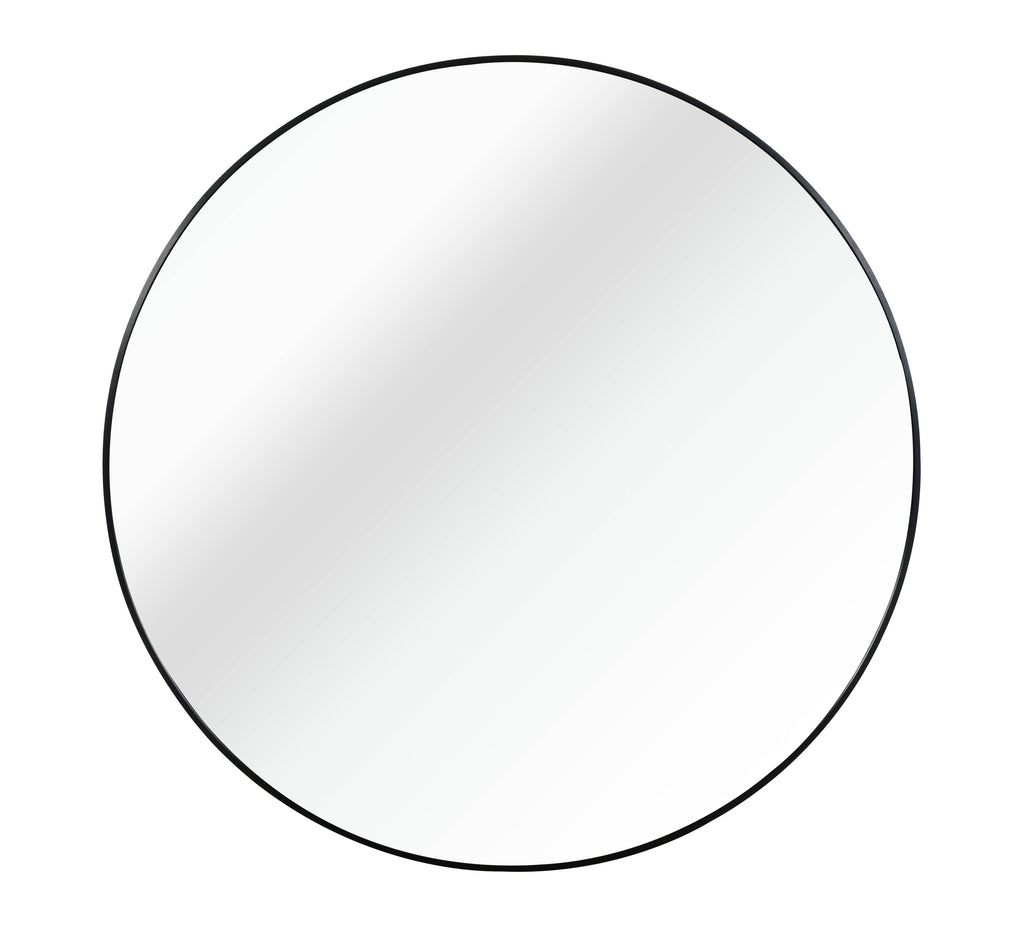 32 Inch Black Metal Framed Round Bathrrom Mirror for Wall