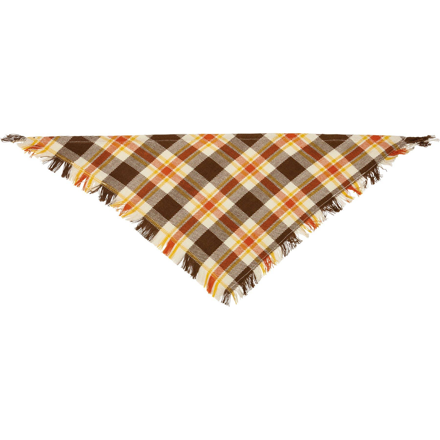 Fall Plaid Small Pet Bandana Set