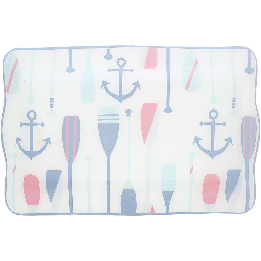 Lake - 16.75" x 11" Glass Serving Tray
