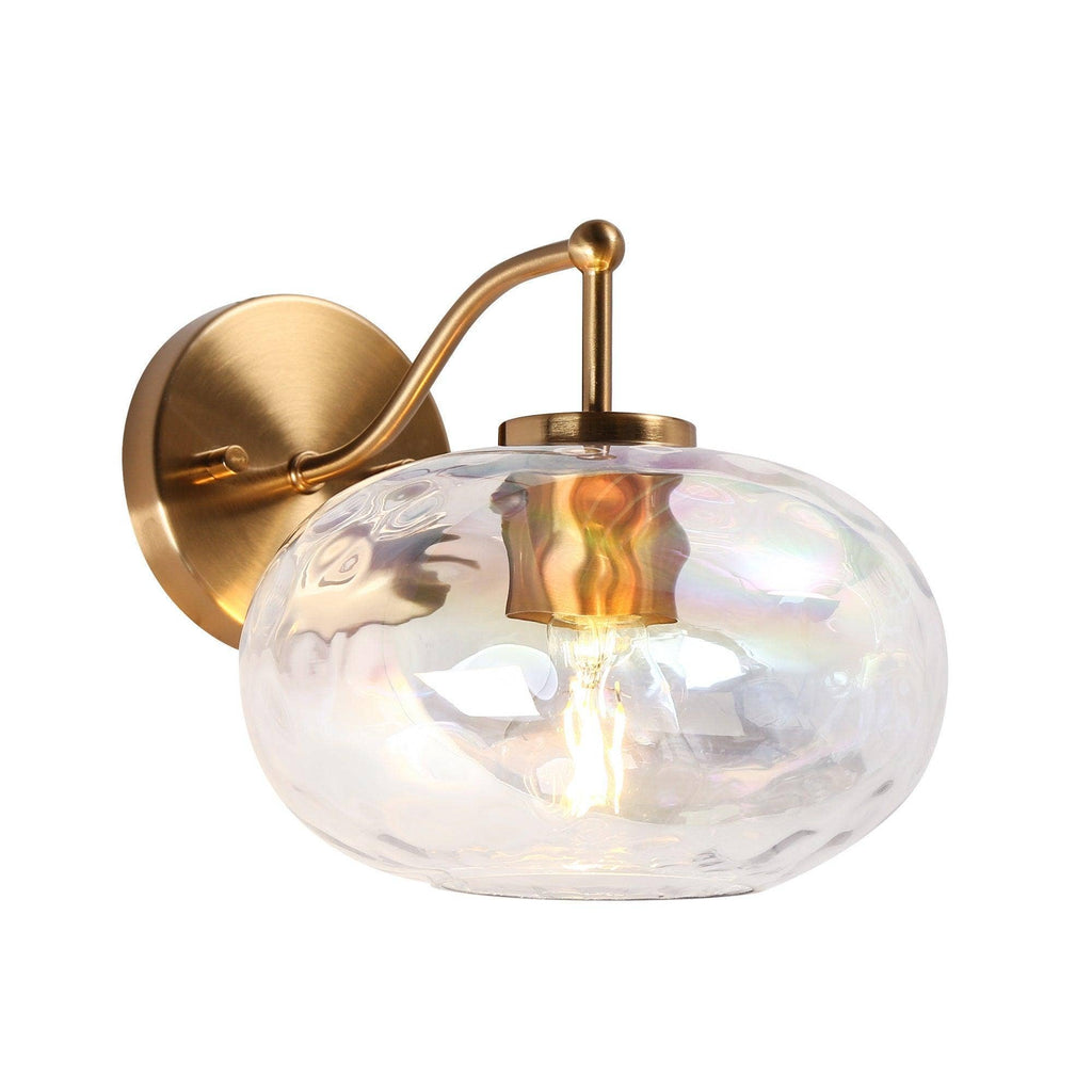 Teveris 1-Light Brass Wall Sconce