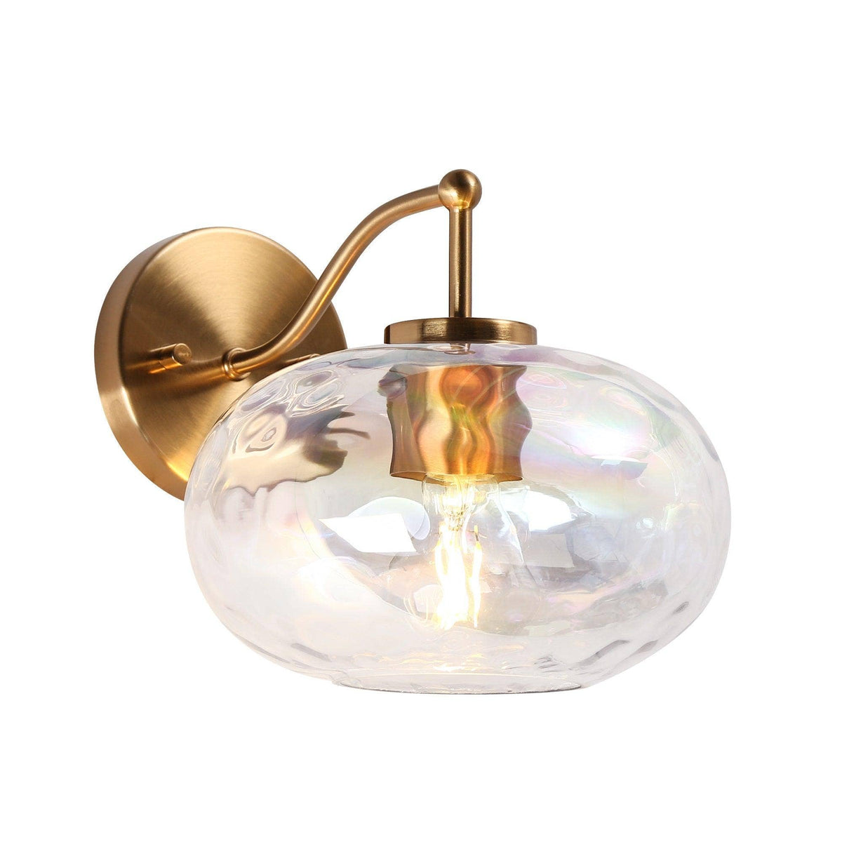 Teveris 1-Light Brass Wall Sconce