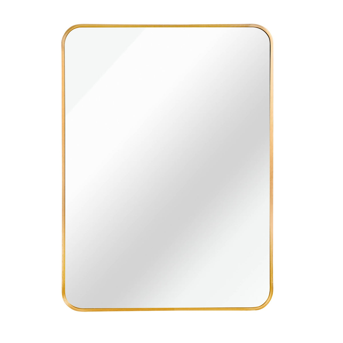 24x32 Gold Metal Framed Rectangular Bathrrom Mirror for Wall