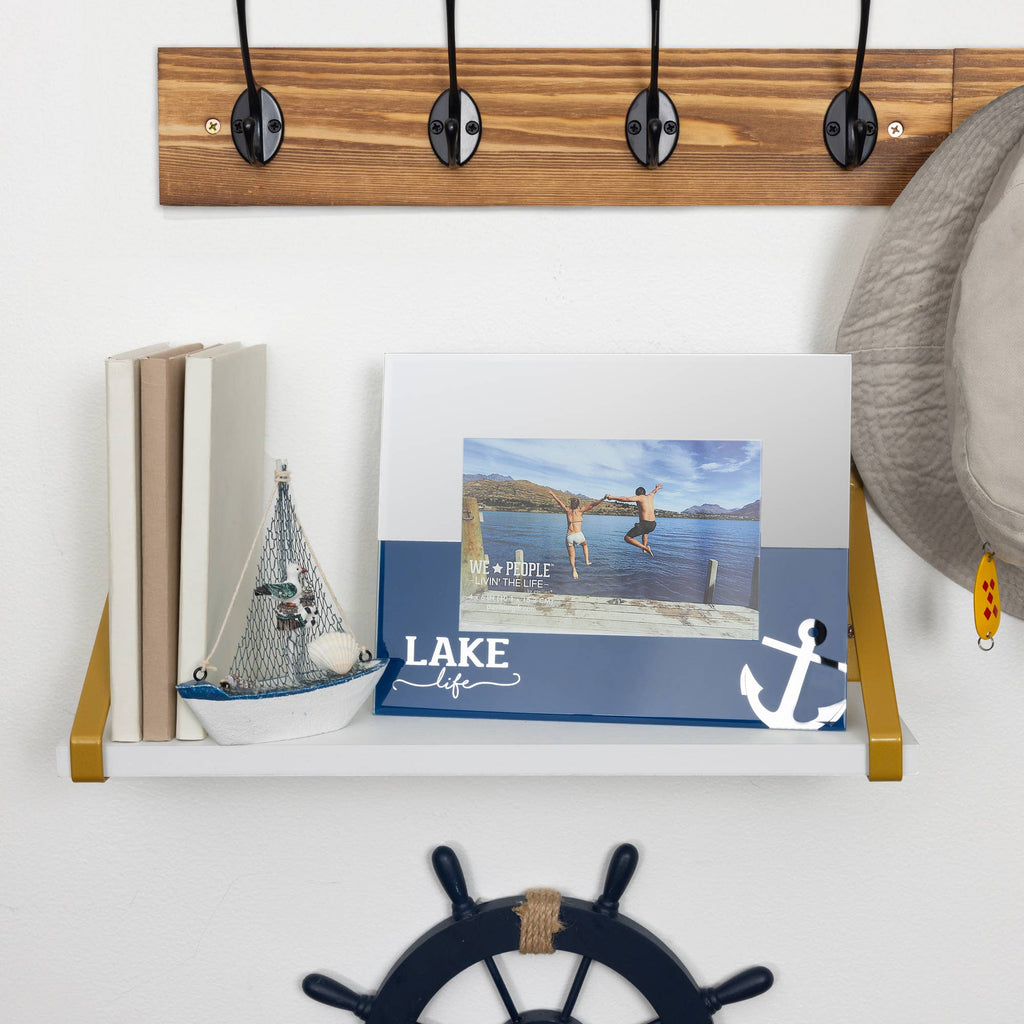 Lake Life - 9" x 7" Mirrored Glass Frame
(Holds 6" x 4")