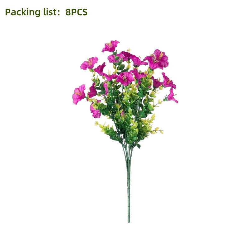 Artificial UV Flowers | Set of 8 | Flower Décor | Home Décor