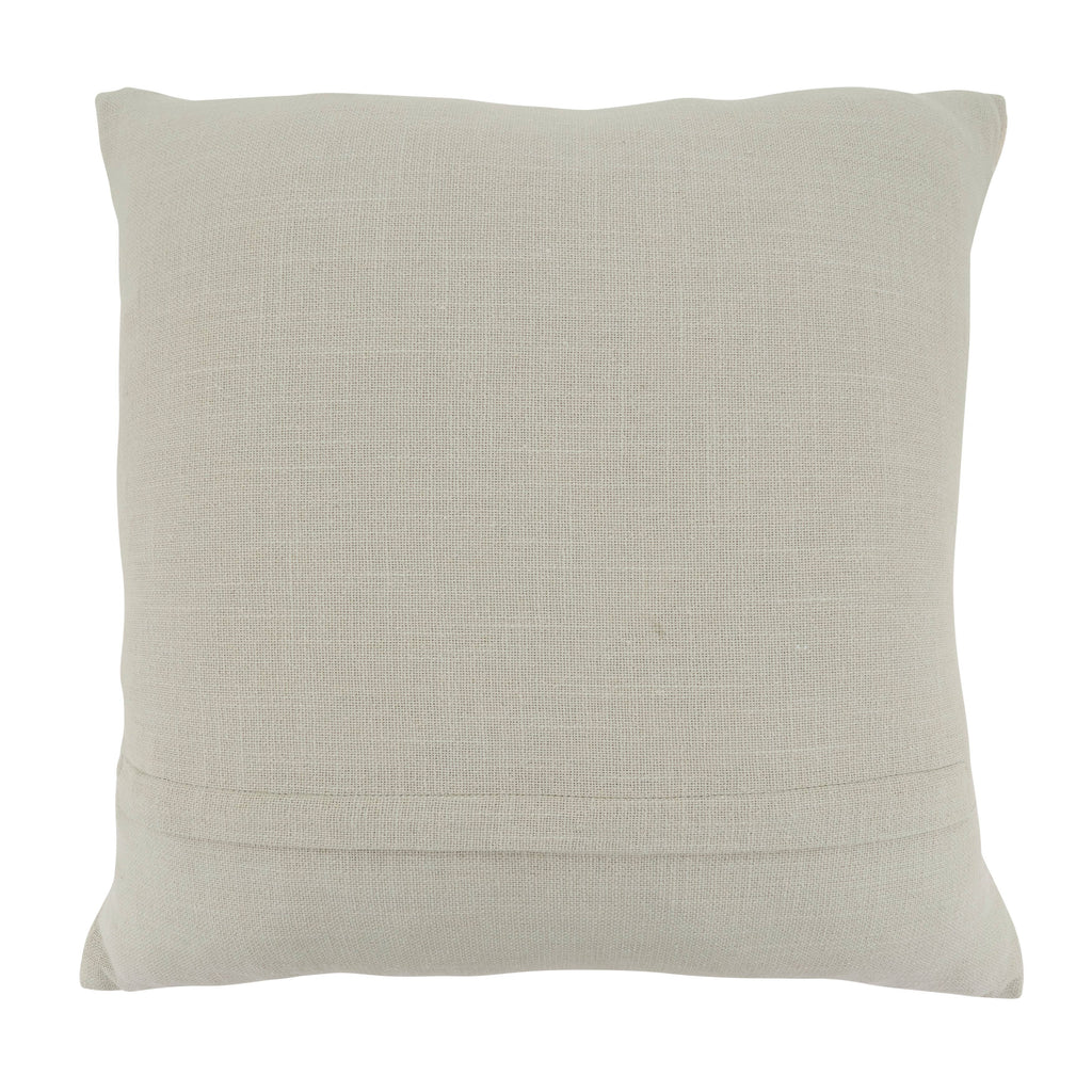 Embroidered Wave Cotton Throw Pillow