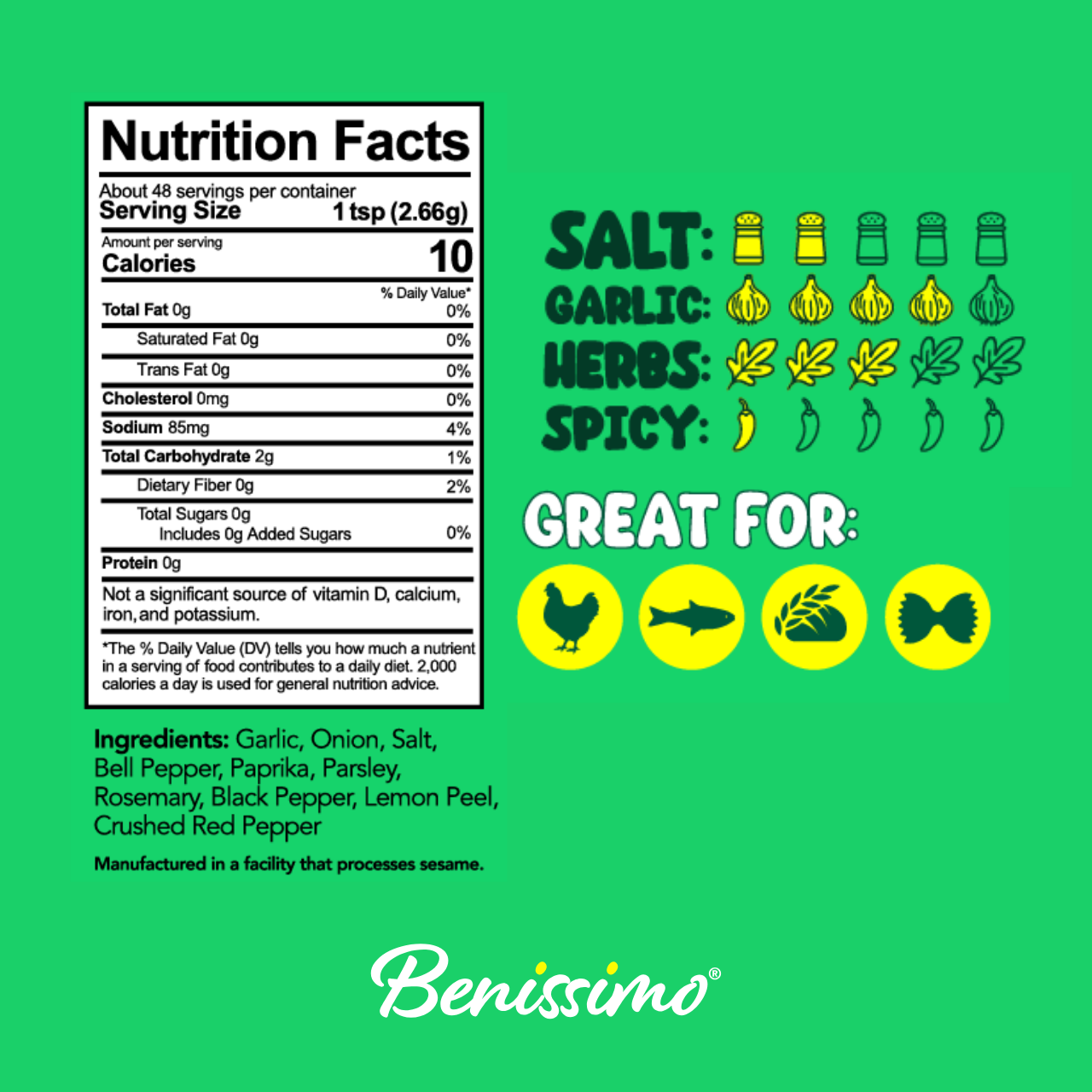 Rosemary Garlic Seasoning & Rub (250mL PET)
