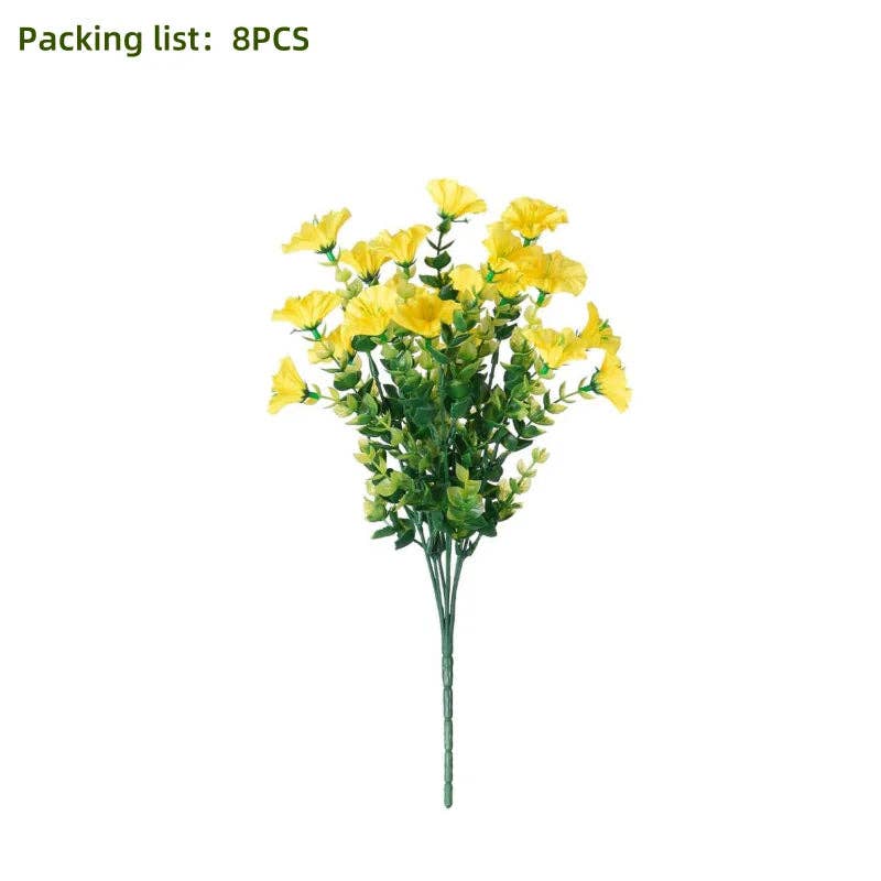 Artificial UV Flowers | Set of 8 | Flower Décor | Home Décor