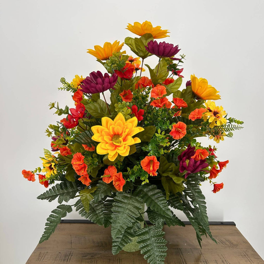 Fall Wild Flower Pre-Made Vase Insert (Mixed Colors)
